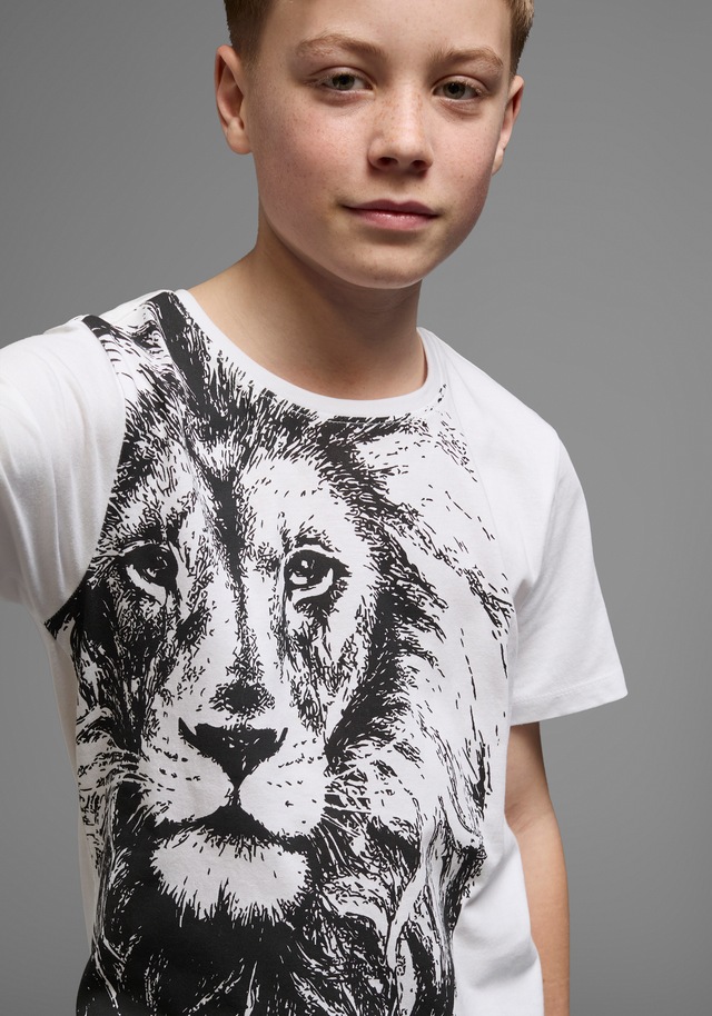 KIDSWORLD T-Shirt »Mit coolem LÖWEN-Print«, Kurzarm,  Basic-Passform,  bedruckt,  Rundhalsausschnitt