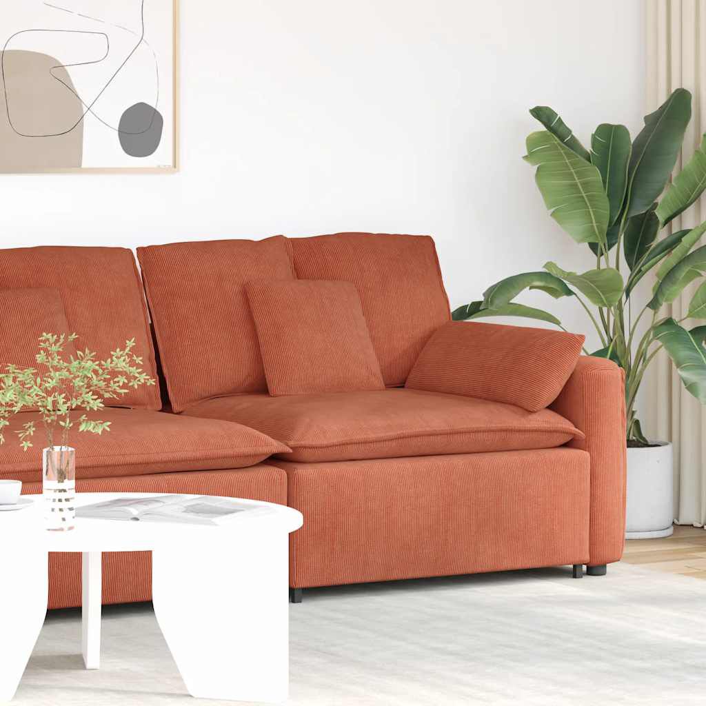 vidaXL Modulaire bank met armleuningen en kussens