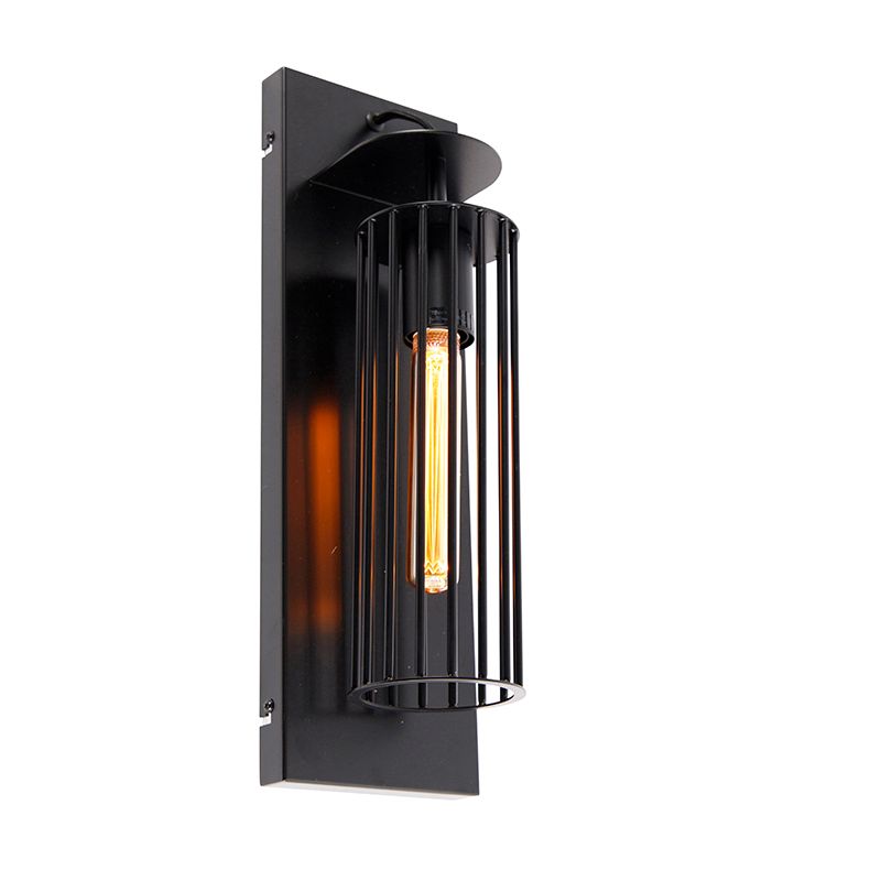 Moderne wandlamp zwart draad - Balenco Wazo