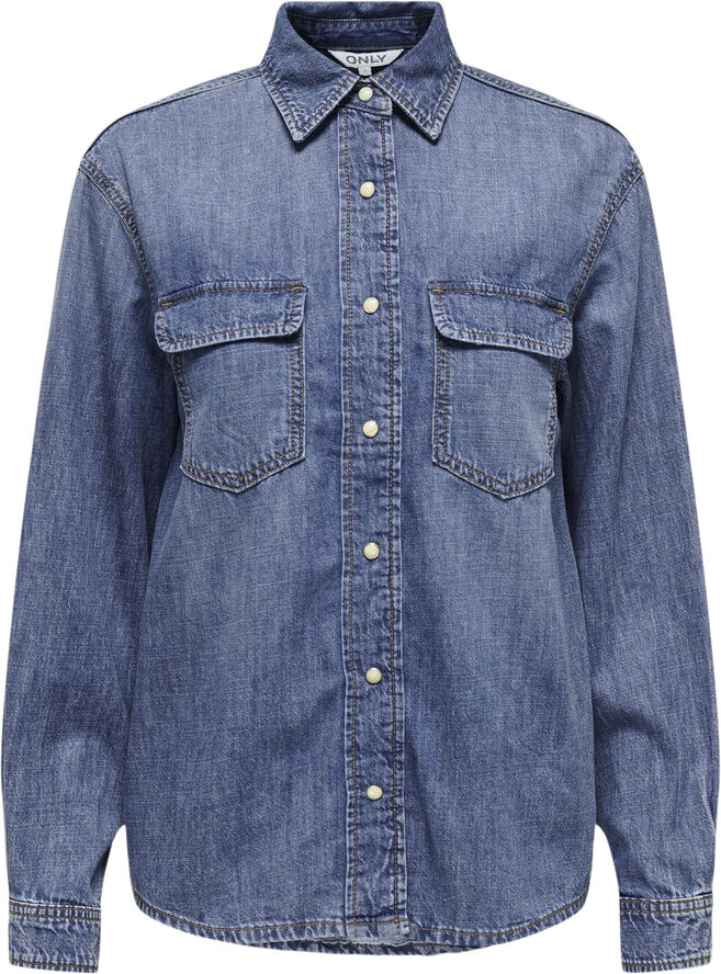 ONLY ONLSEVIGNY LS DNM SHIRT AKM Dark blue denim
