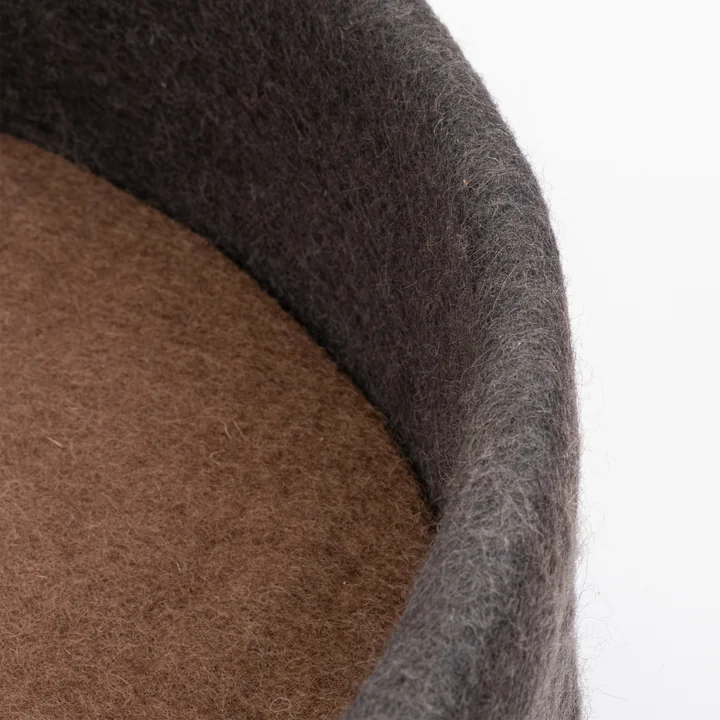 myfelt - Kuno Katzenkorb Ø 40 cm, Inlay braun