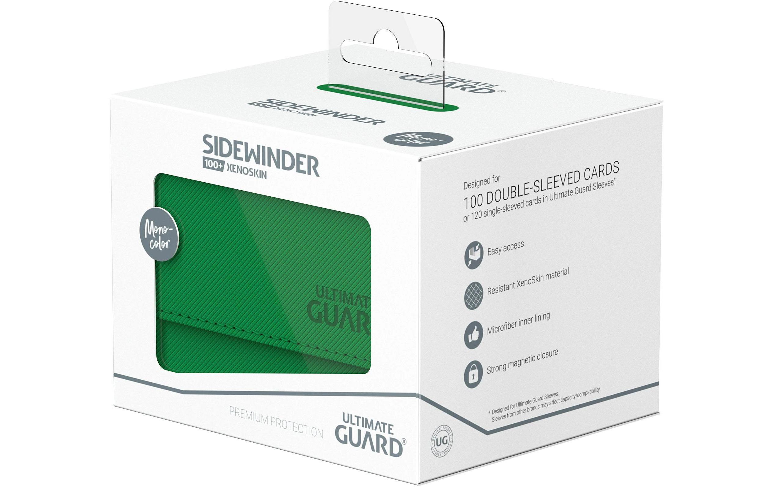 Kartenbox XenoSkin Sidewinder Monocolor 100+ GrünHochwertige Box für Sammelkarten in Standardgrösse