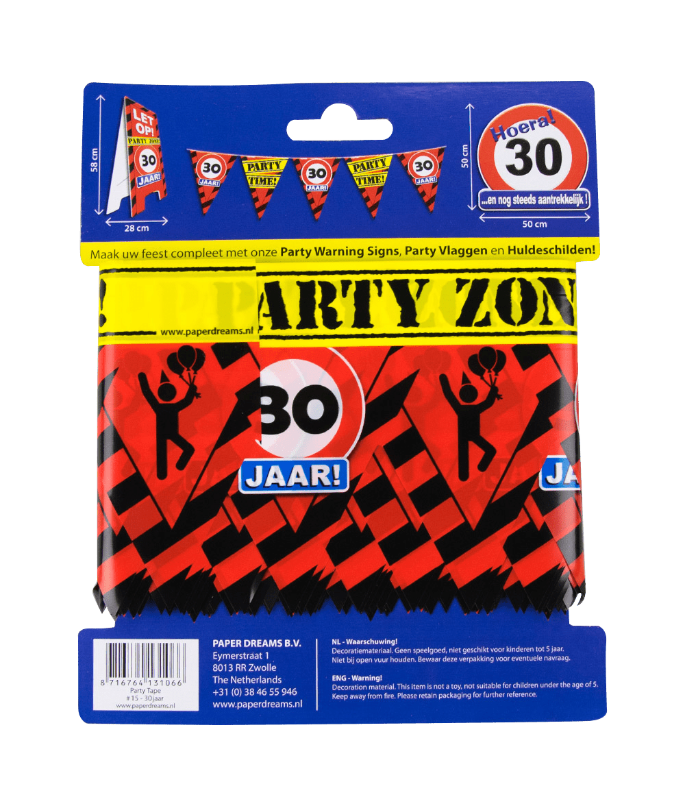 Afzetlint 30 Jaar 12m