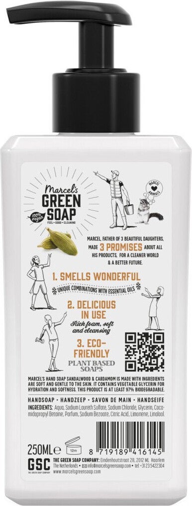 Marcel's Green Soap handzeep Sandelhout en Cardamom 250 ml