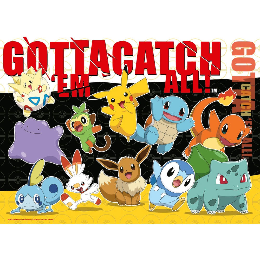 Ravensburger Pokémon 4 x 100-teiliges Bumper-Puzzle-Set, Sortiment