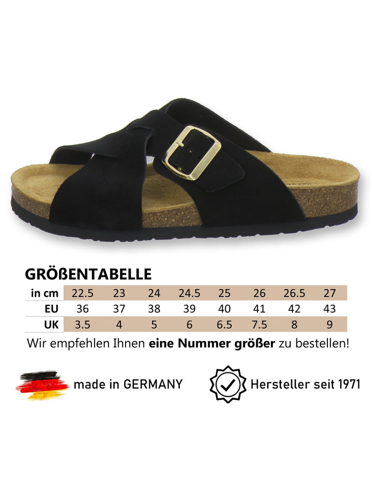 modische Pantoletten Damen Kralle schwarz