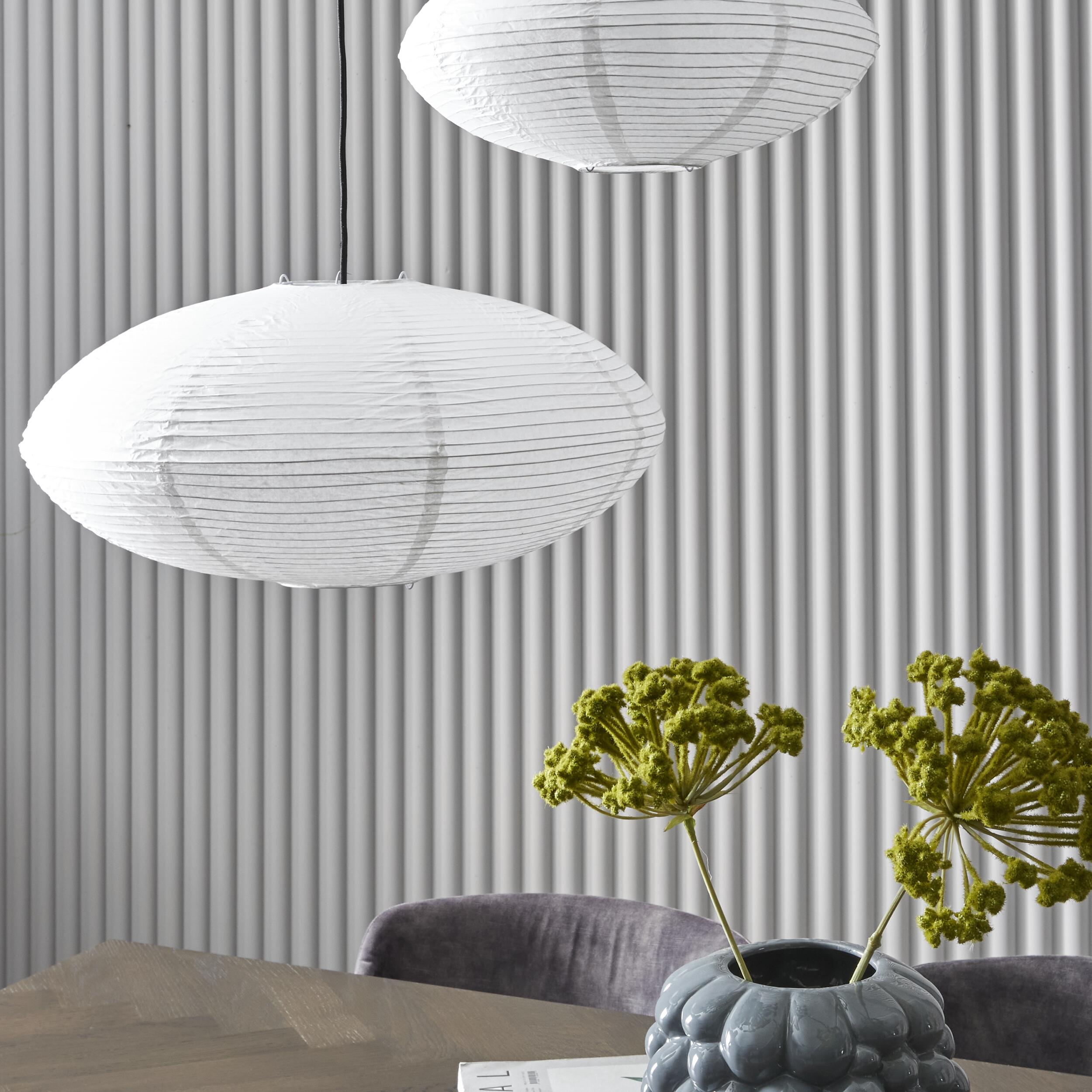 Riisi oval Lampeskærm 27 x 60 cm