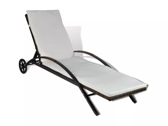 Transat chaise longue bain résine marron 200 x 65 x 39 cm 02_0012446