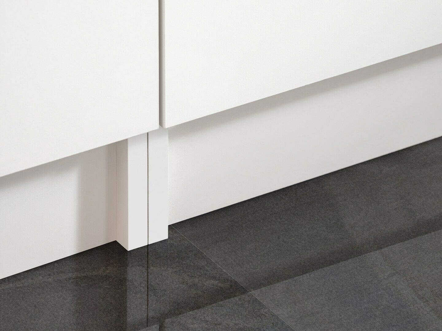 NAKA Küche Schränke Küchenzeilen EKO 260 cm Weiss Hochglanz/Soft Close