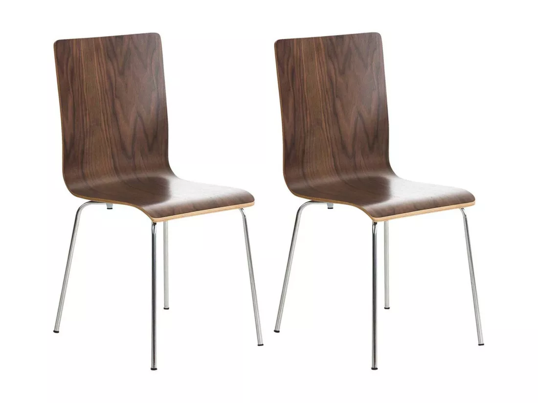 Lot de 2 Chaise de conférence - Bois & Antique - Noyer - PEPE
