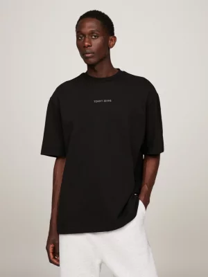 Camiseta clássica oversized de tecido atoalhado