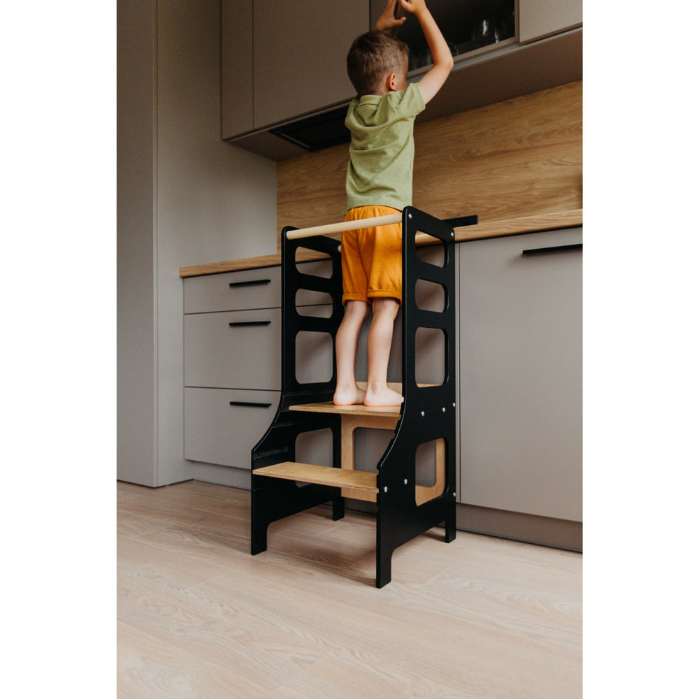 Køb Duck Woodworks Læringstårn Justerbart Black