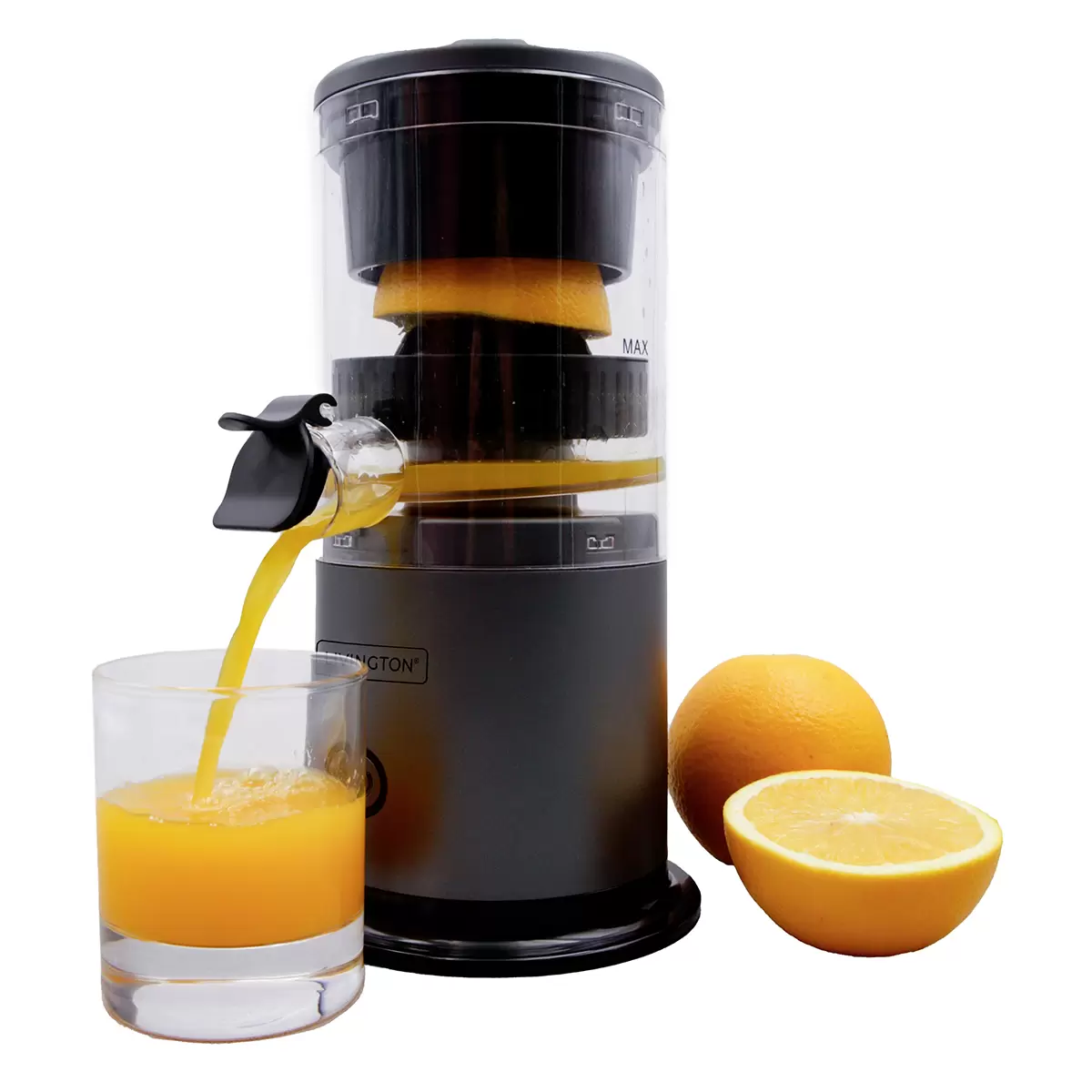 Entsafter Livington JuiceBoost schwarz,transparent