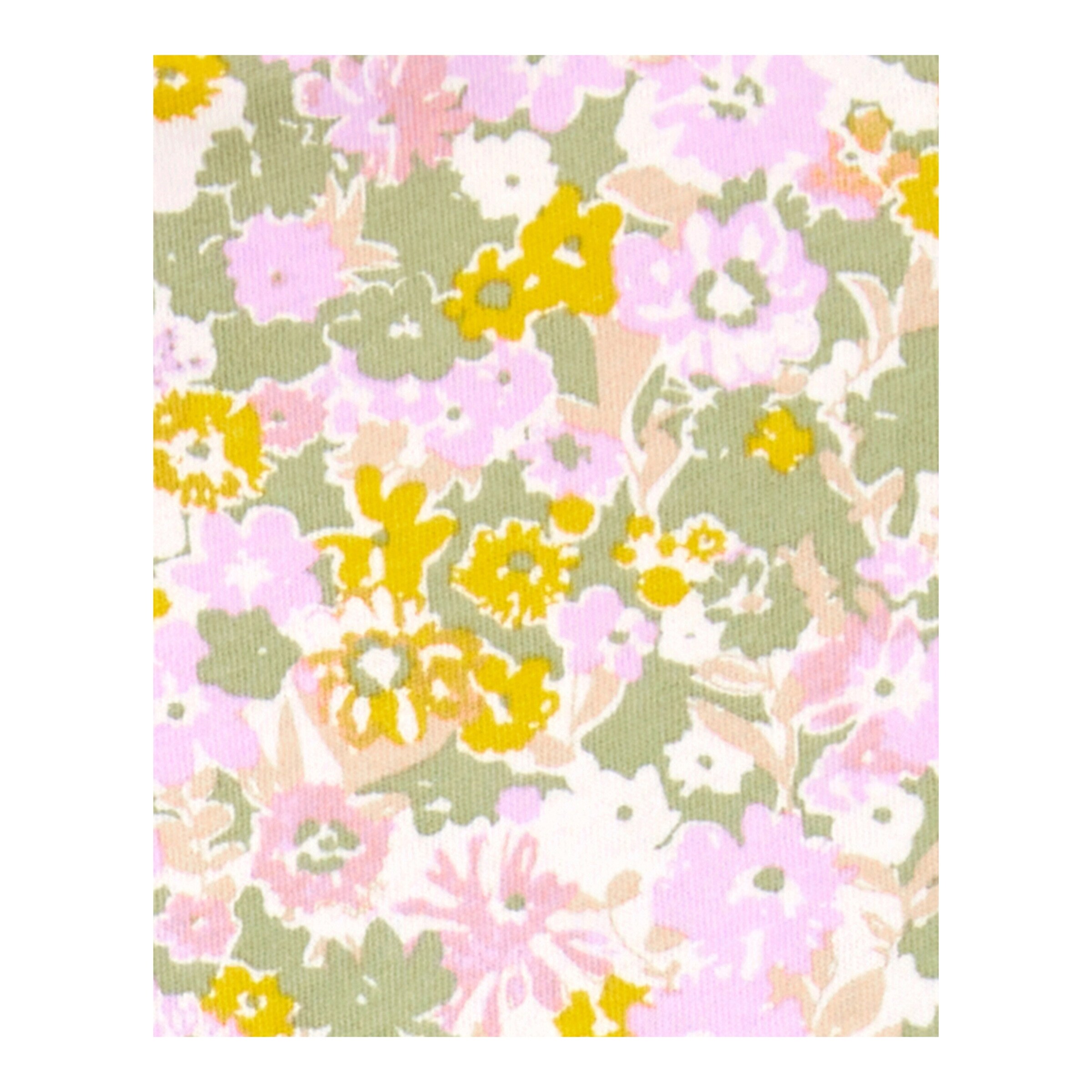 Carter's 2-tlg. Set Kleid kurzarm und Spieler Blumen khaki/bunt