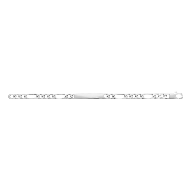 Gourmette Homme - Argent 925 - Cheval alternée 1+3 - Largeur : 6 mm - Longueur : 20 cm