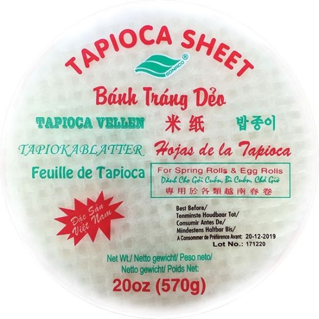 Sonaco Tapicoa Vellen voor Loempia's 22cm 570g