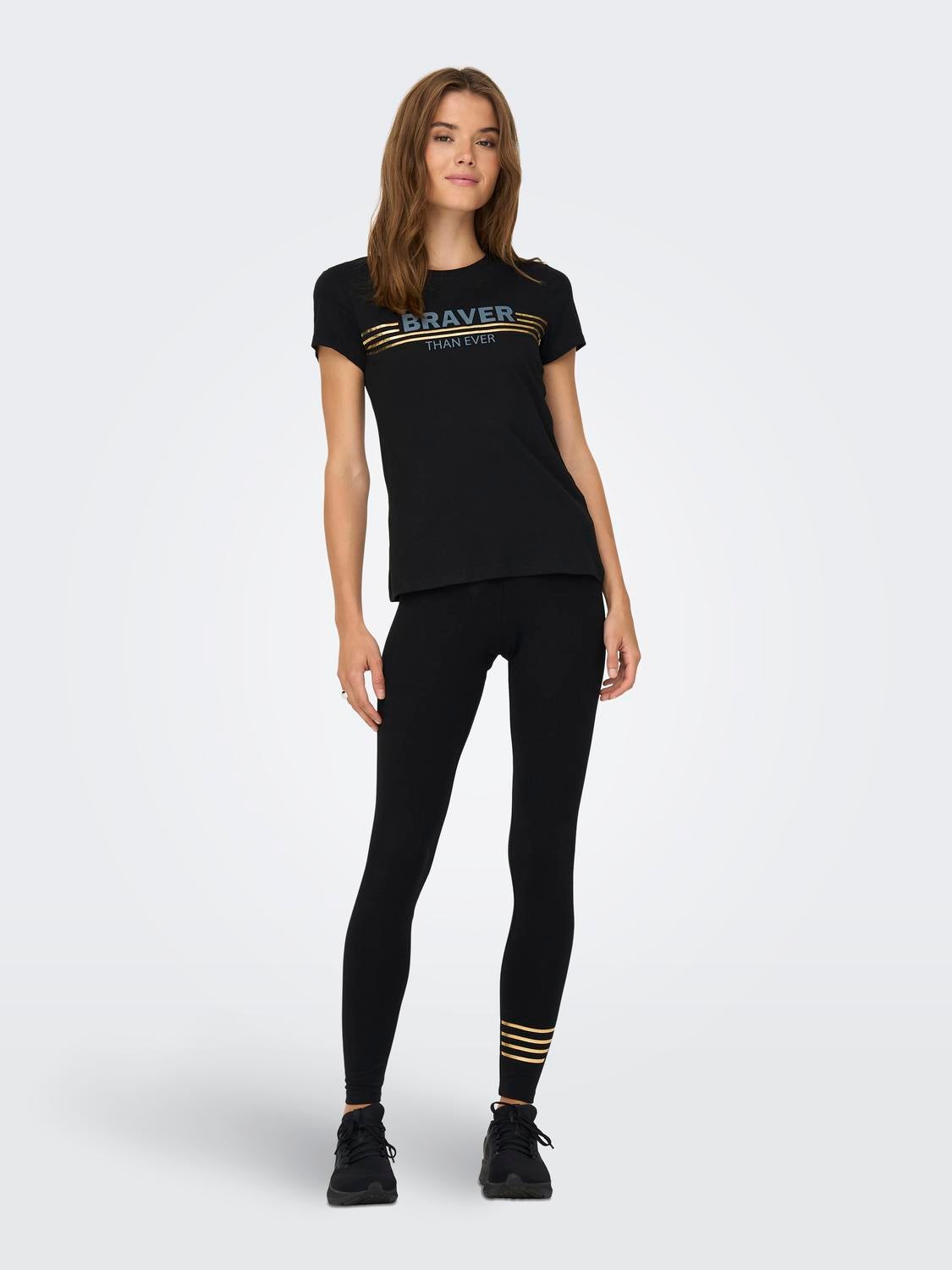 ONPSTRONG Hohe Taille Slim Fit Leggings Black