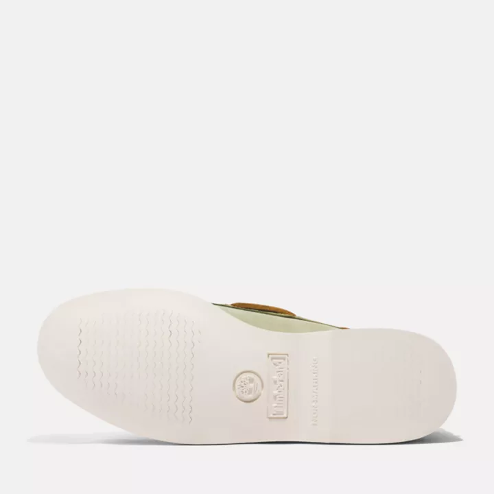 Chaussure bateau classique pour homme en vert clair