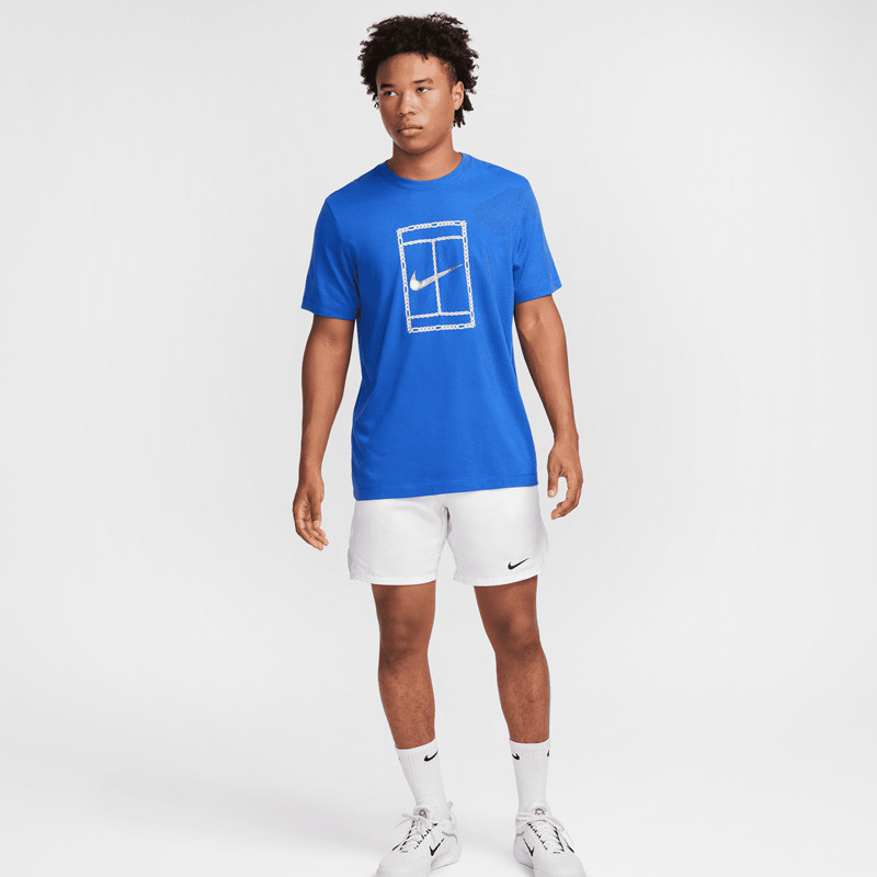 Tee-shirt de tennis Nike Court Dri-Fit bleu