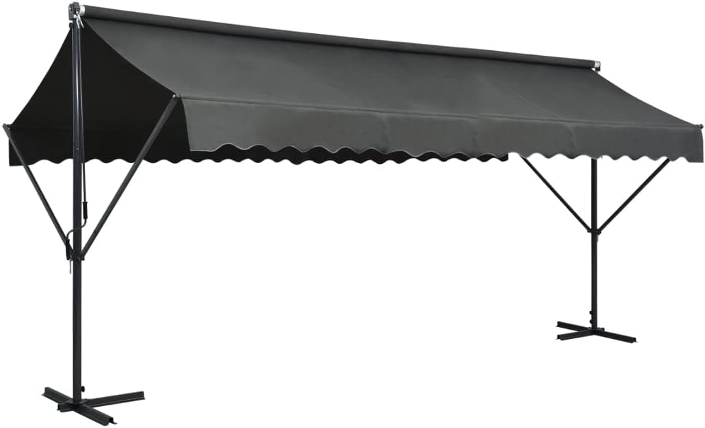 vidaXL Freistehende Markise 500x300 cm Anthrazit