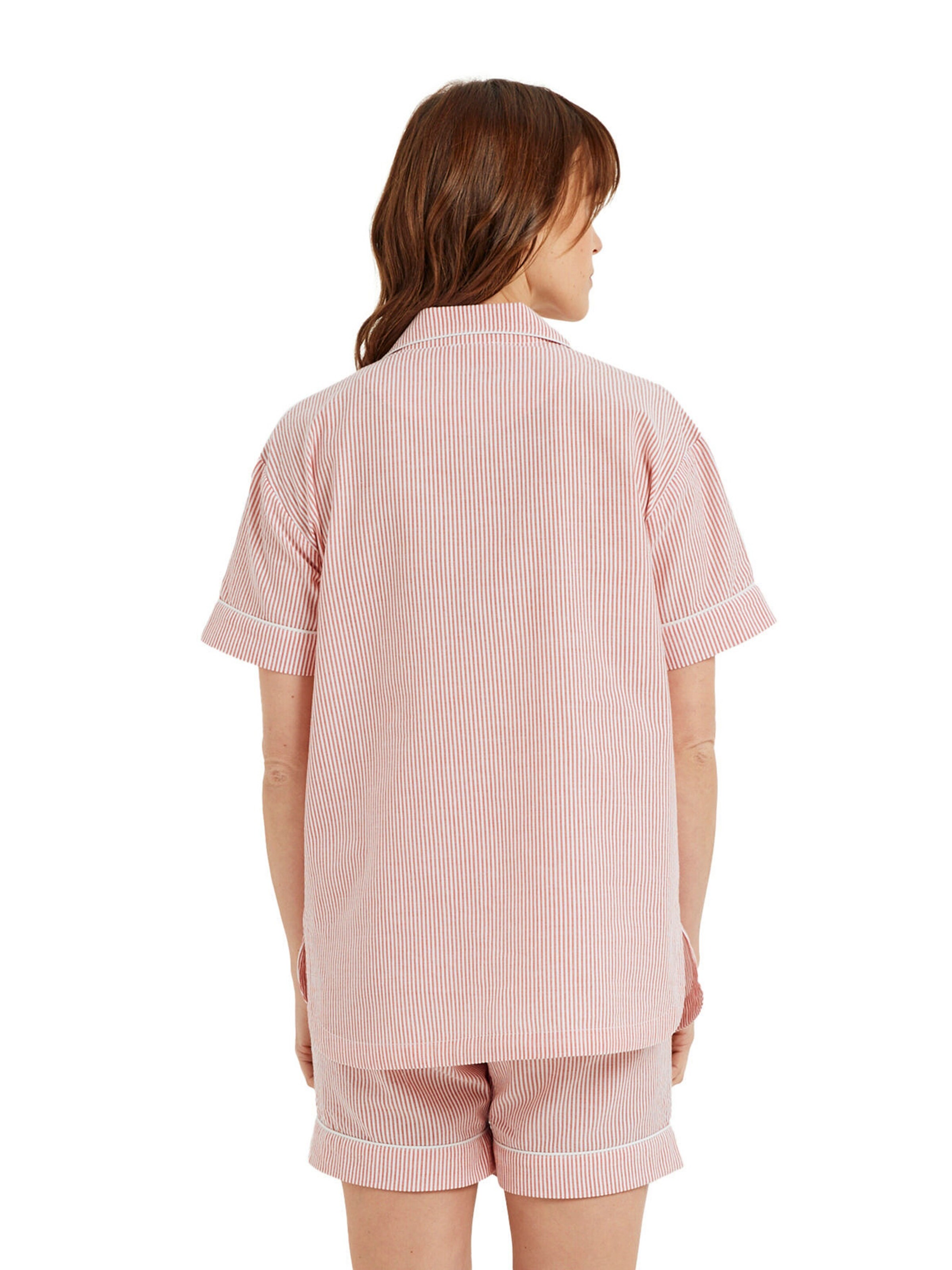 Vertbaudet Sommer-Schlafanzug aus Seersucker für Schwangerschaft und Stillzeit rosa