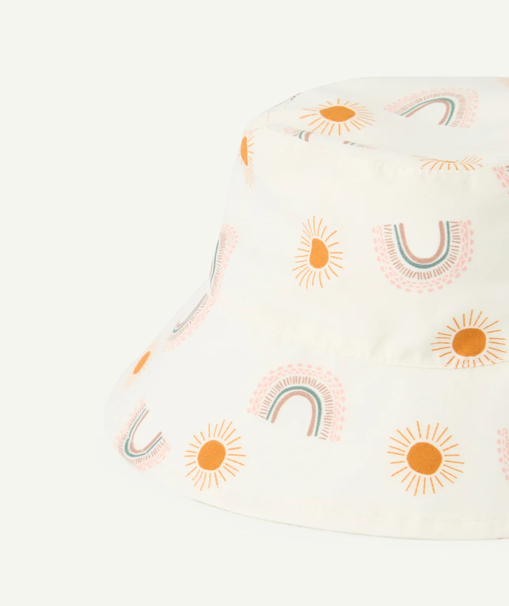 LASSIGBOB ANTI-UV BÉBÉ MIXTE RÉVERSIBLE BLANC IMPRIMÉ ARC-EN-CIEL