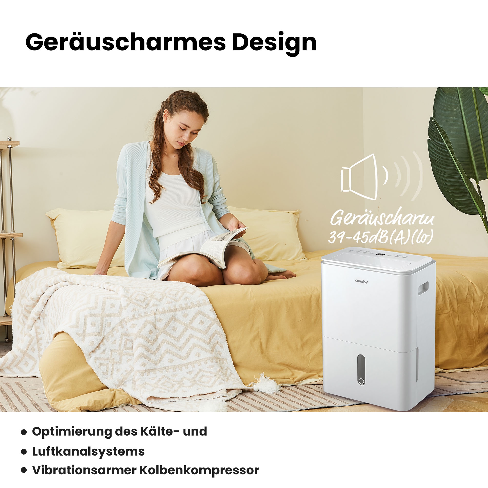 comfee Luftentfeuchter »»Easy Dry 20« geeignet für Räume mit bis zu 52 m²« Entfeuchtung 20 l/Tag Tank 3 l mit Trocknermodus, App -und Sprachsteuerung