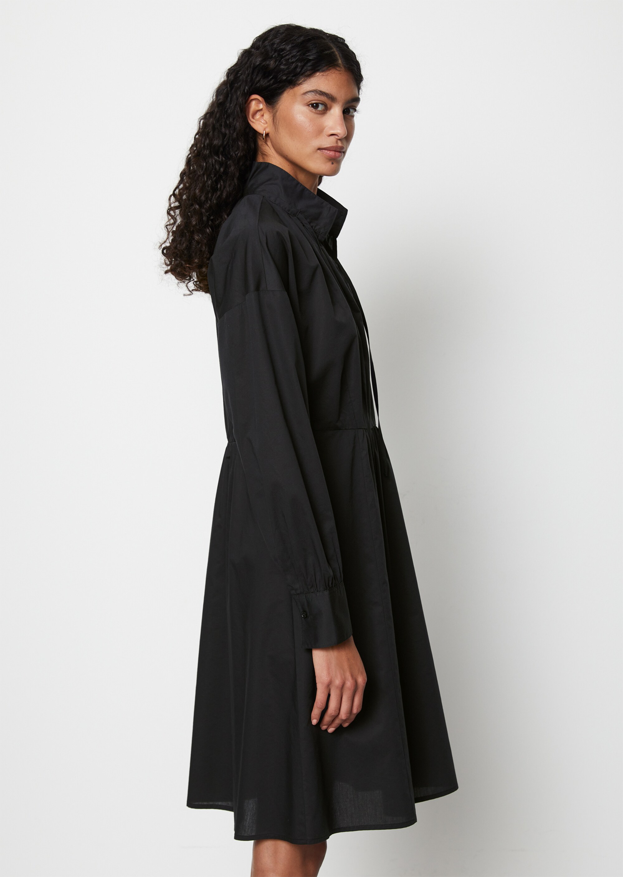 Knielanges Kleid A-Shape aus Organic-Cotton-Lyocell-Mix