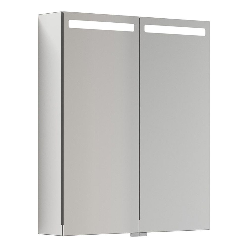 SPEILSKAP SCANBAD TOP MED BELSYNING ALUMINIUM 60CM