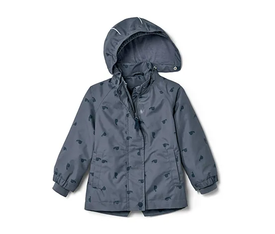 Kleinkinder-Regenjacke, mit Schnecken-Alloverprint