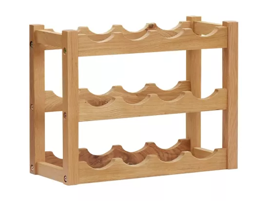 Casier à bouteilles 12 bouteilles 47x21x36 cm Bois de chêne