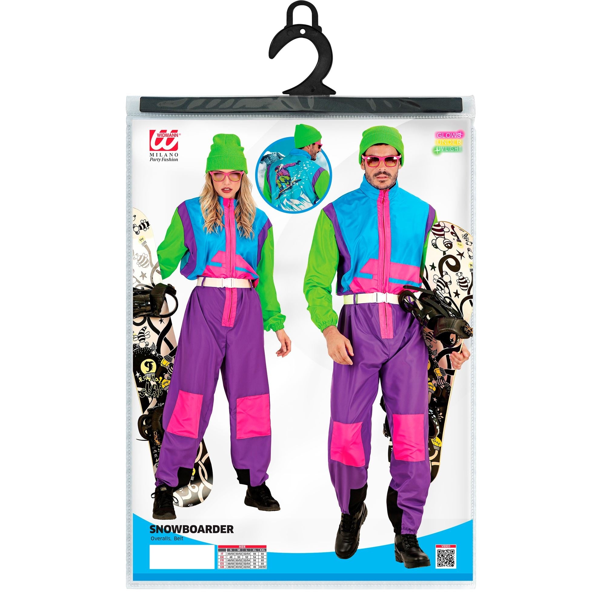 Neon 80s Skipak Snowboarder