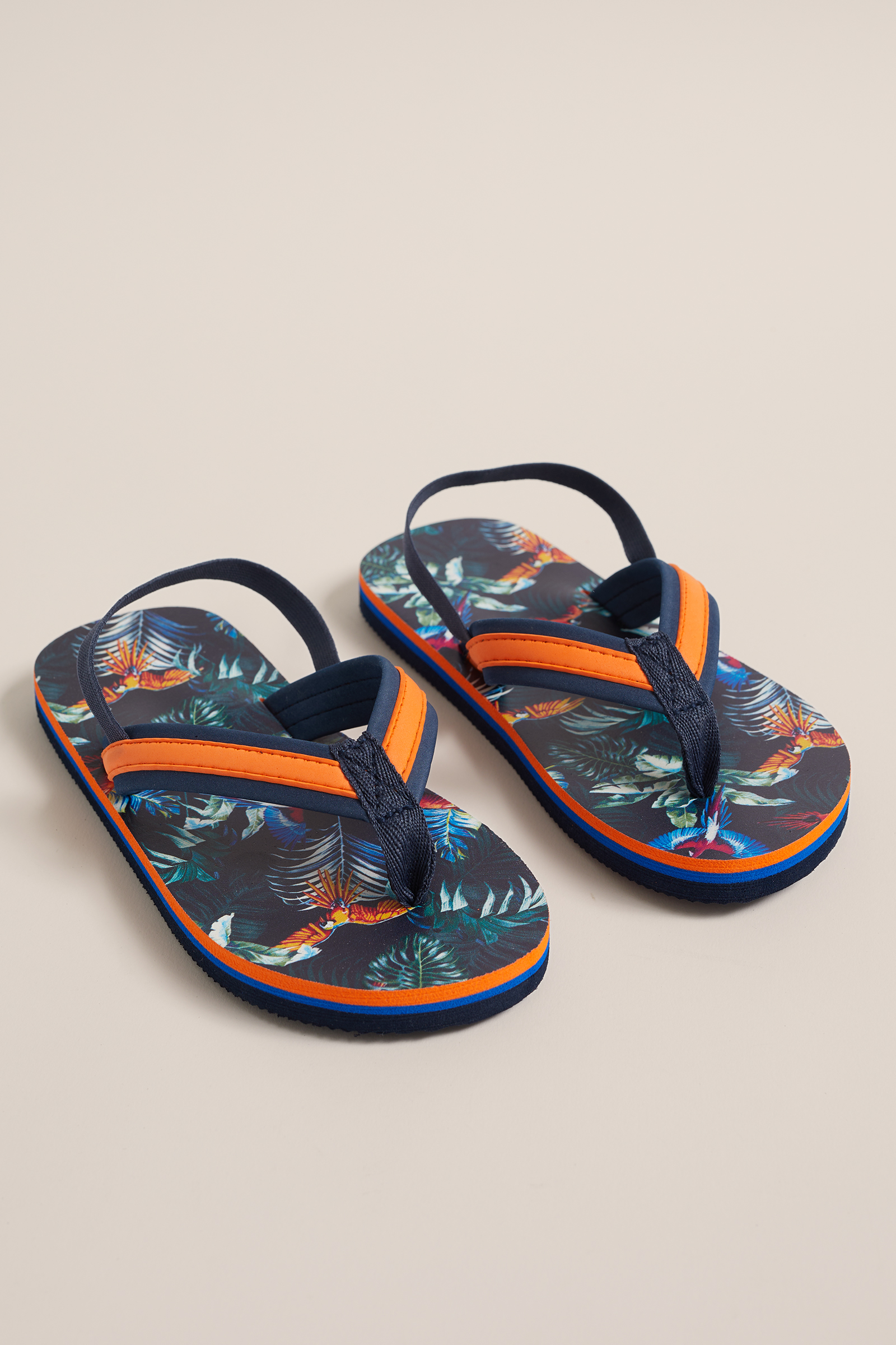 Jongens teenslippers met dessin WE Fashion Donkerblauw