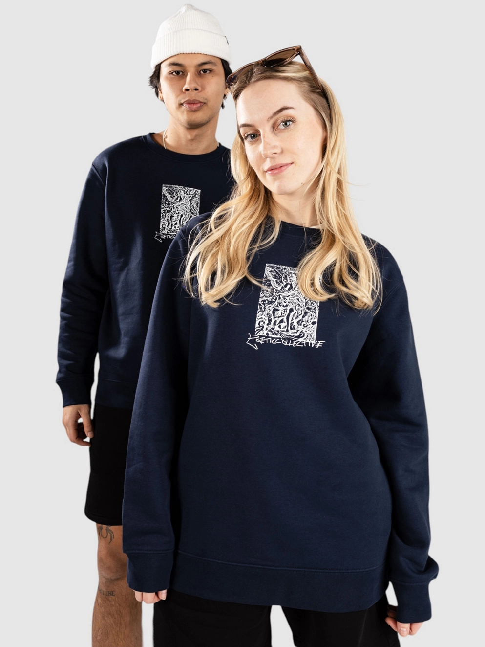 Poetic Collective Angel Crewneck Sweater navy