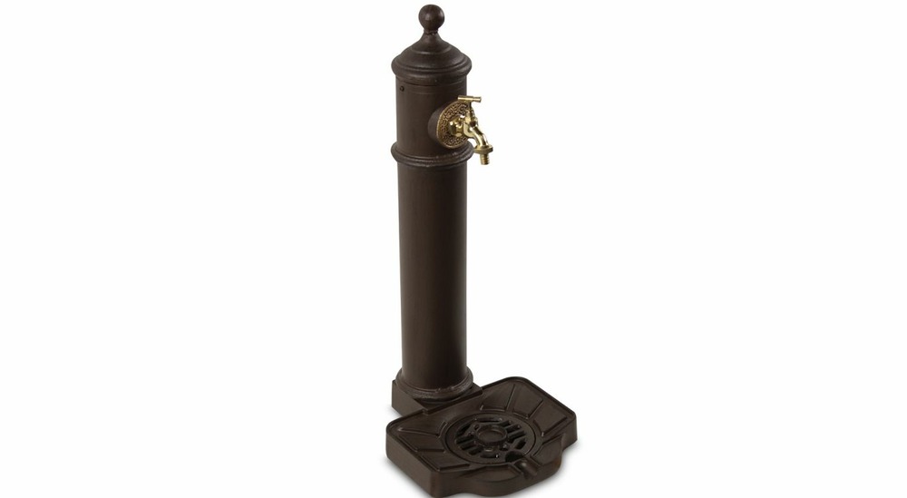 Fontaine de jardin aluminium, métal marron 29x33.5x72cm - aluminium-métal