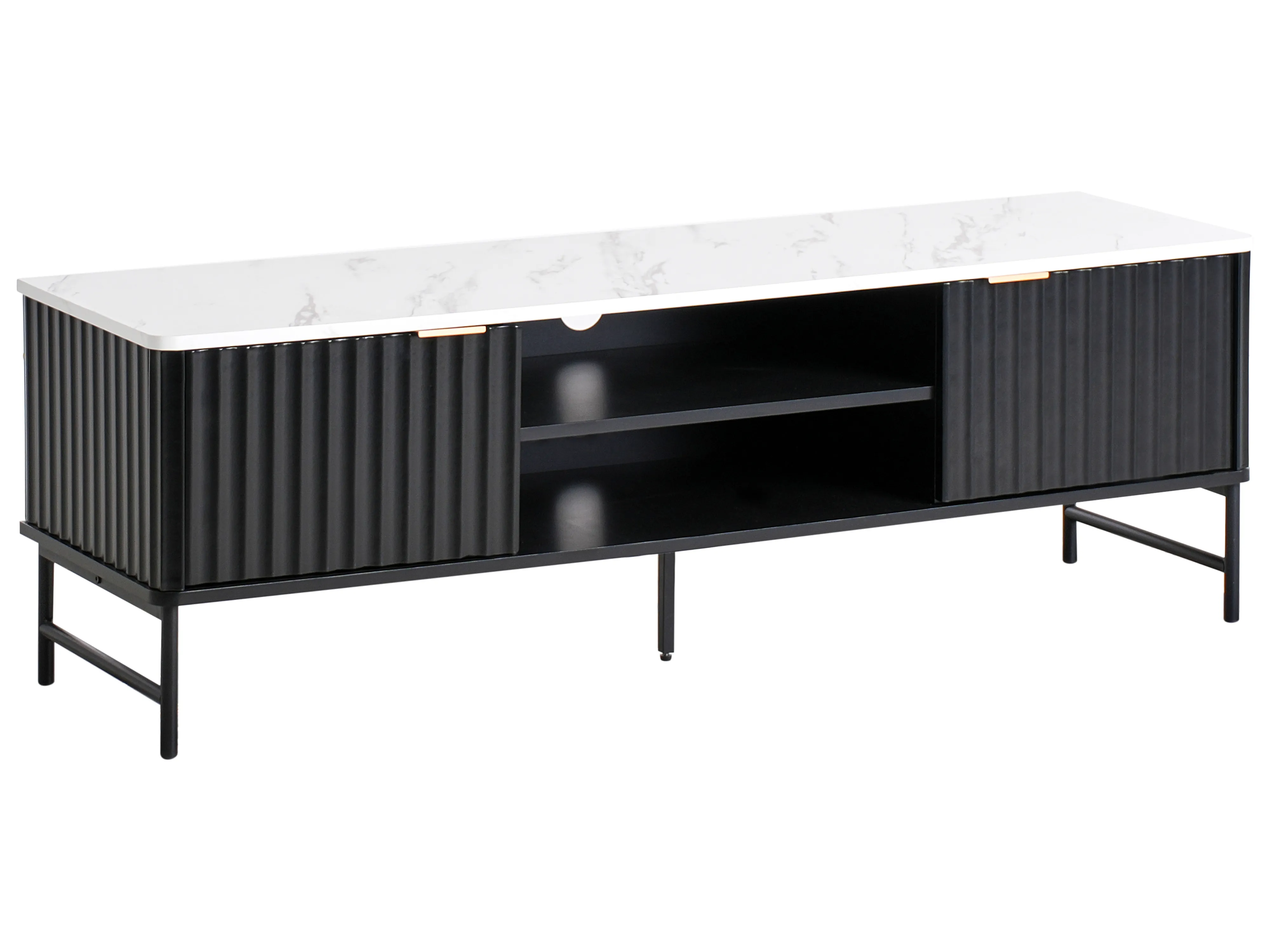 TV-meubel GLASTONBURY Marmer/zwart