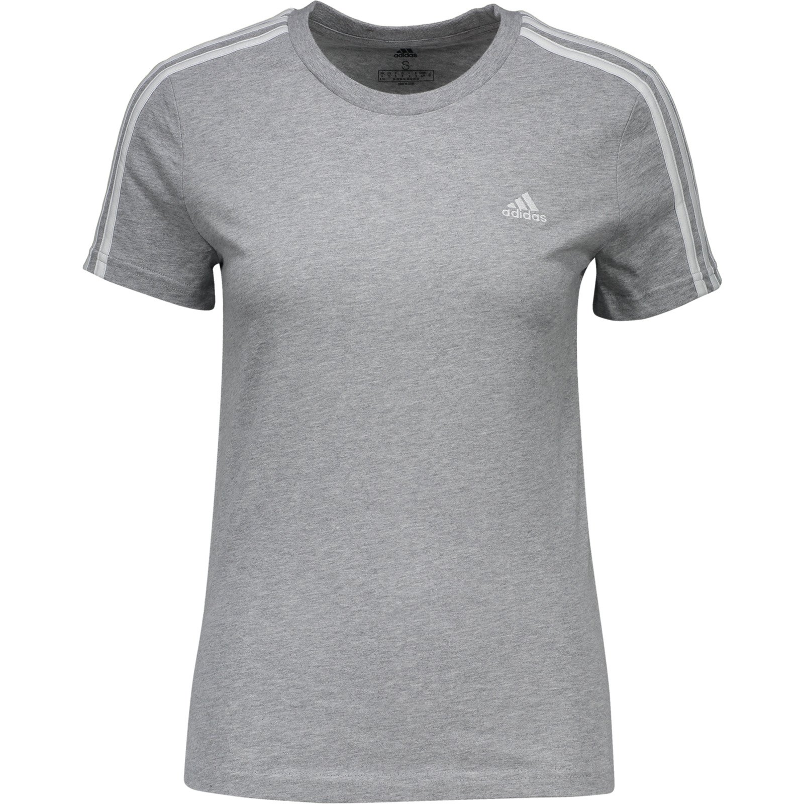 Adidas Damen-T-Shirt 3S XL, hellgrau