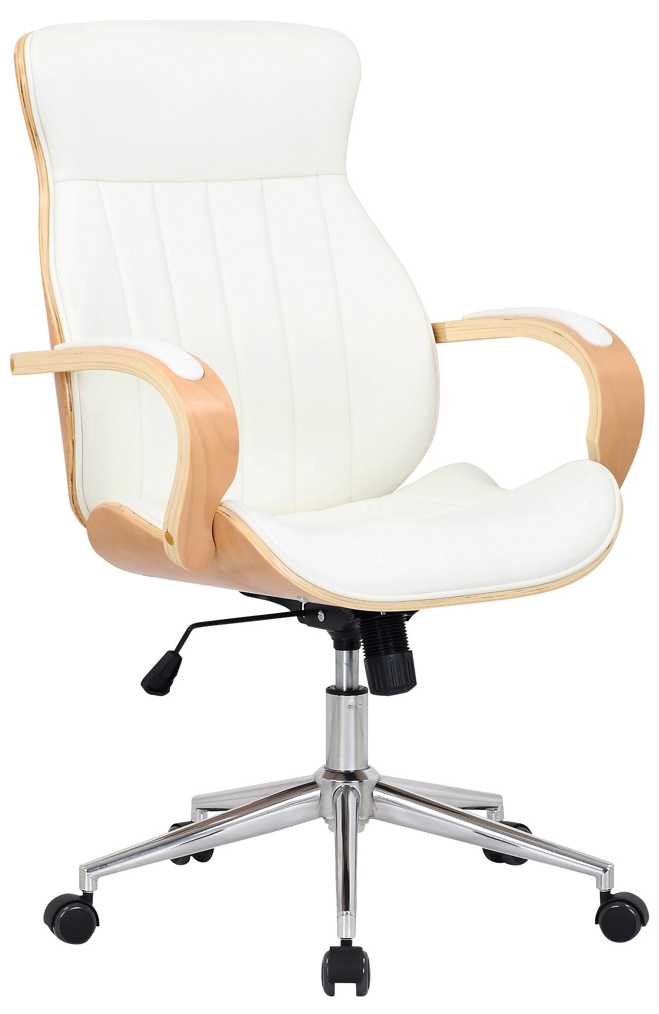 CLP Bürostuhl Melilla Kunstleder I Ergonomischer Stuhl I Komfortables Sitzen I 360 Drehfunktion, Wippfunktion I Für Arbeit Und Home-Office