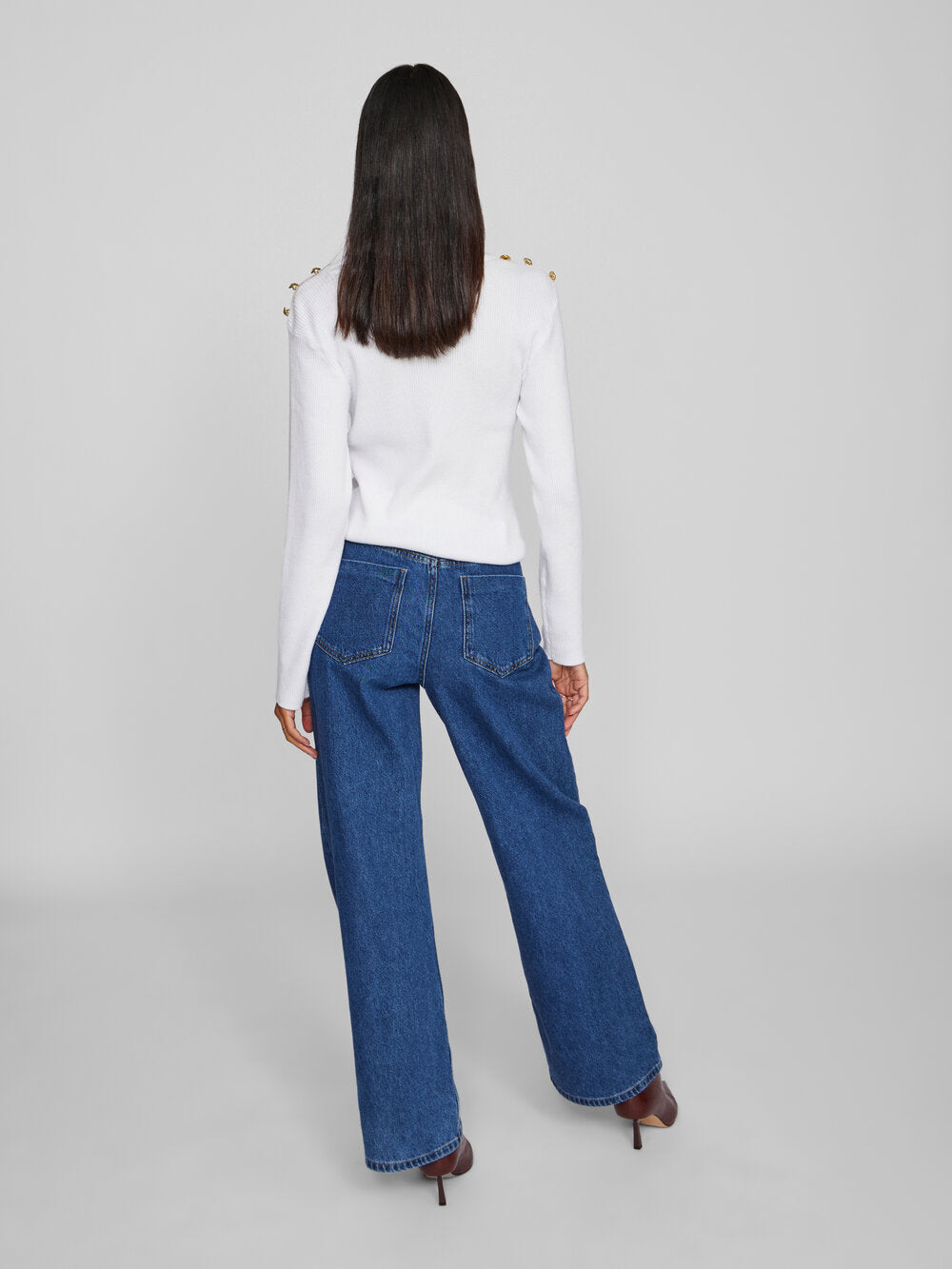 Vila  Vifreya HW Wide jeans - Medium Blue Denim