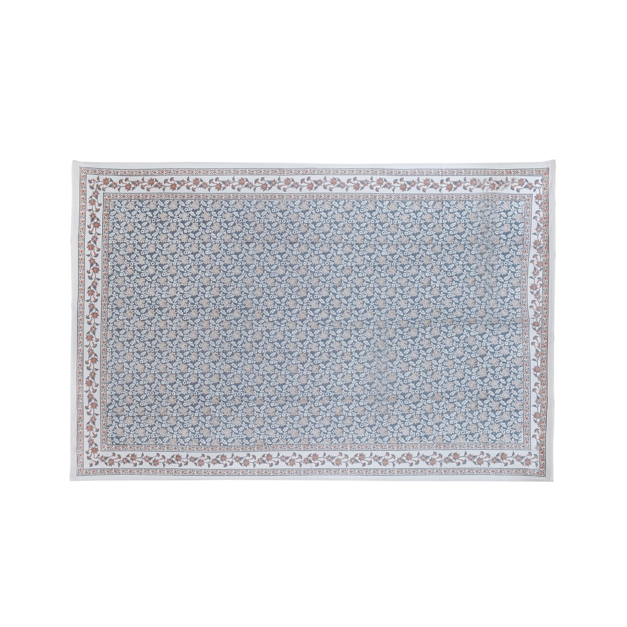 Tischdecke floral, grau, beige, L 150 cm, B 225 cm von fischer's lagerhaus