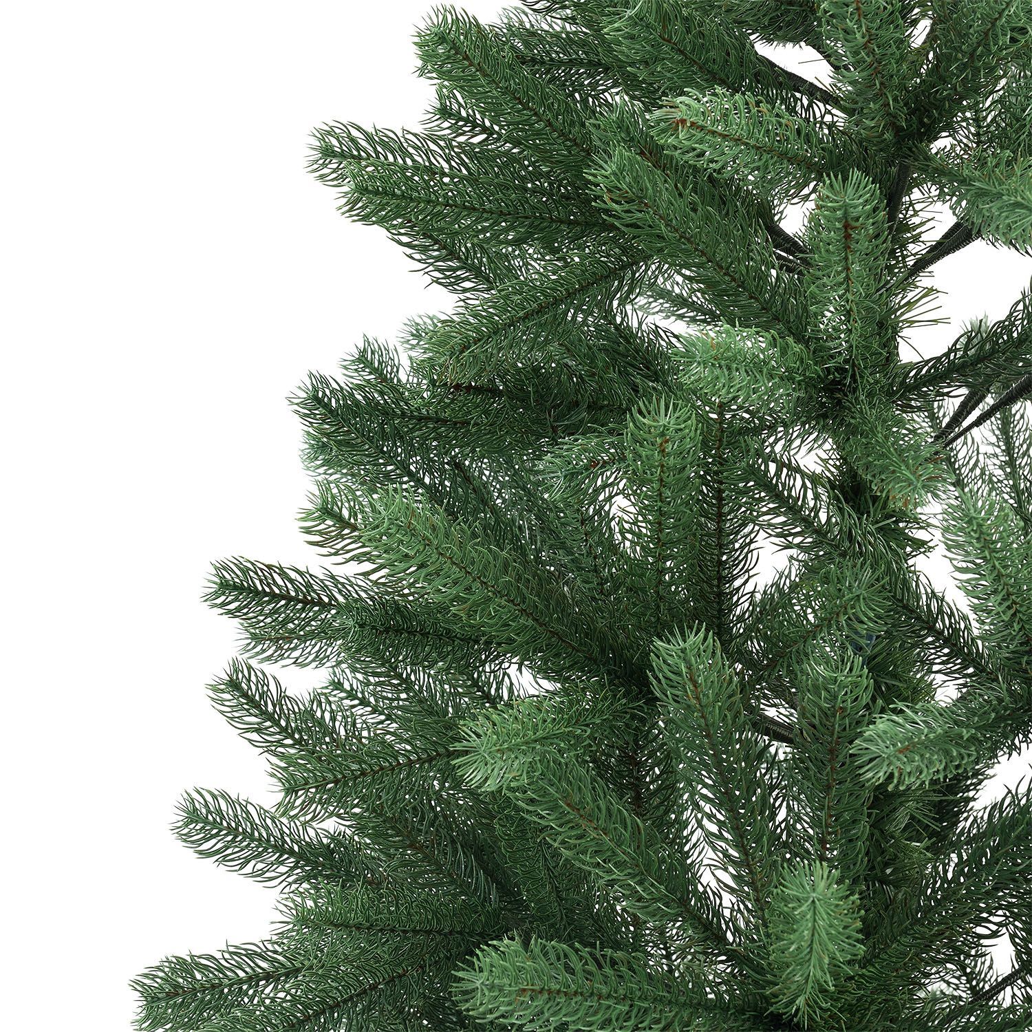 Juskys Weihnachtsbaum Talvi 180 cm hoch – künstlicher Tannenbaum aus PE-Kunststoff mit Metallständer