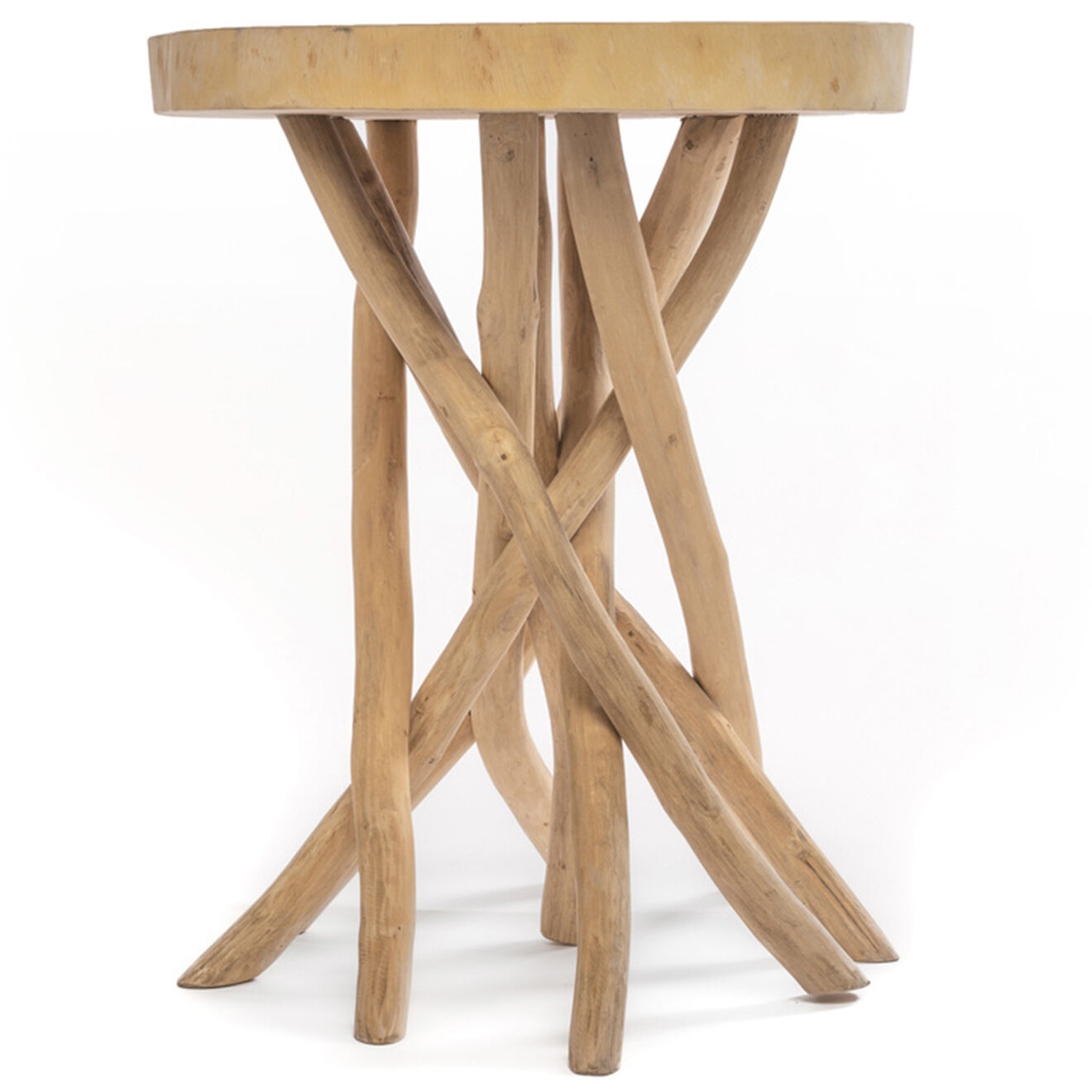 Bazar Bizar Table d'appoint Gili naturel - 60x60x75 cm