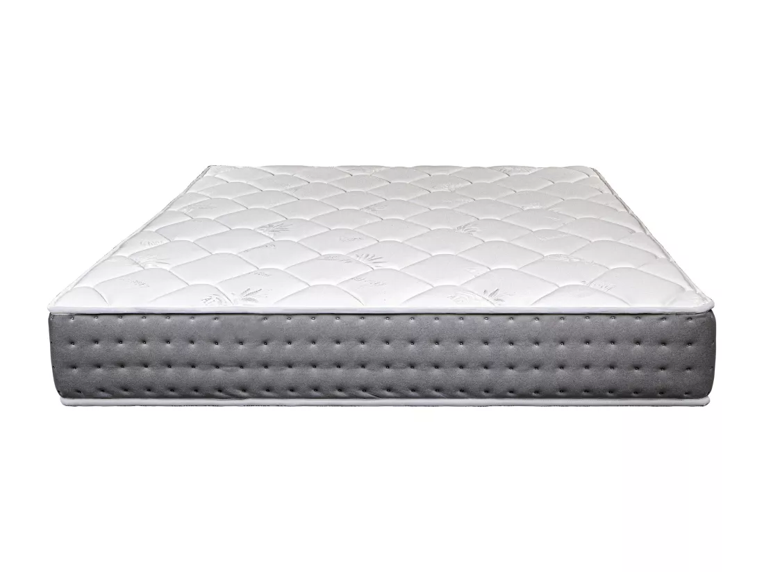 Matelas 140x190 cm, Sakina, 24cm, Ressorts Ensachés, Mousse Haute Densité, Soutien ferme