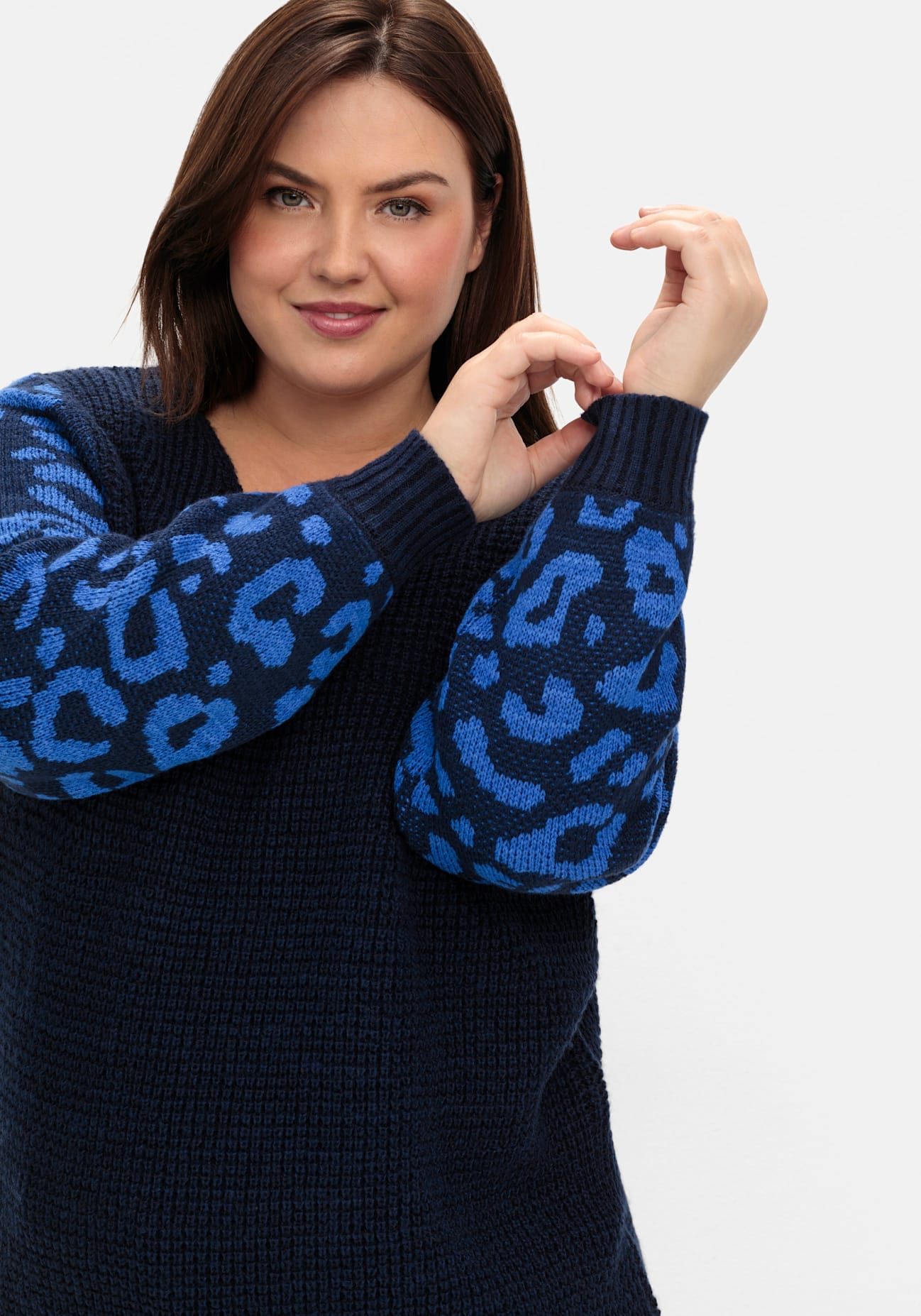 Sheego V-Ausschnitt-Pullover »V-Ausschnitt-Pullover«