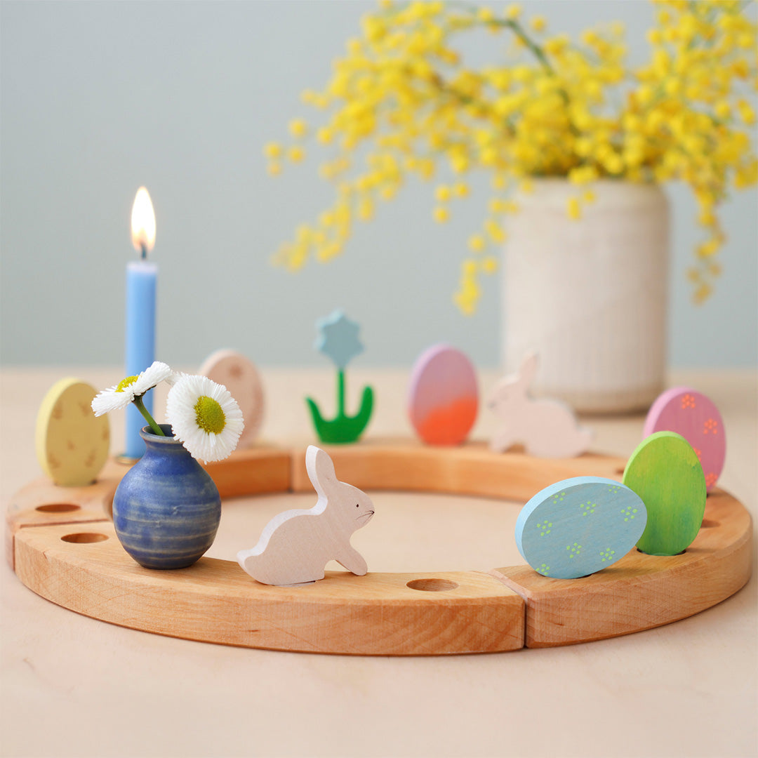 grimm's decoratie figuur paaseieren - floral duo - 2st