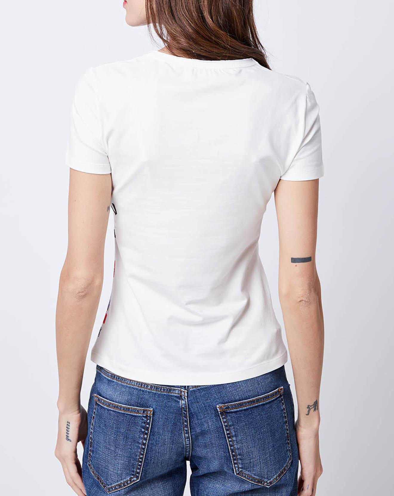 John Galliano T-Shirt imprimé blanc/multicolore