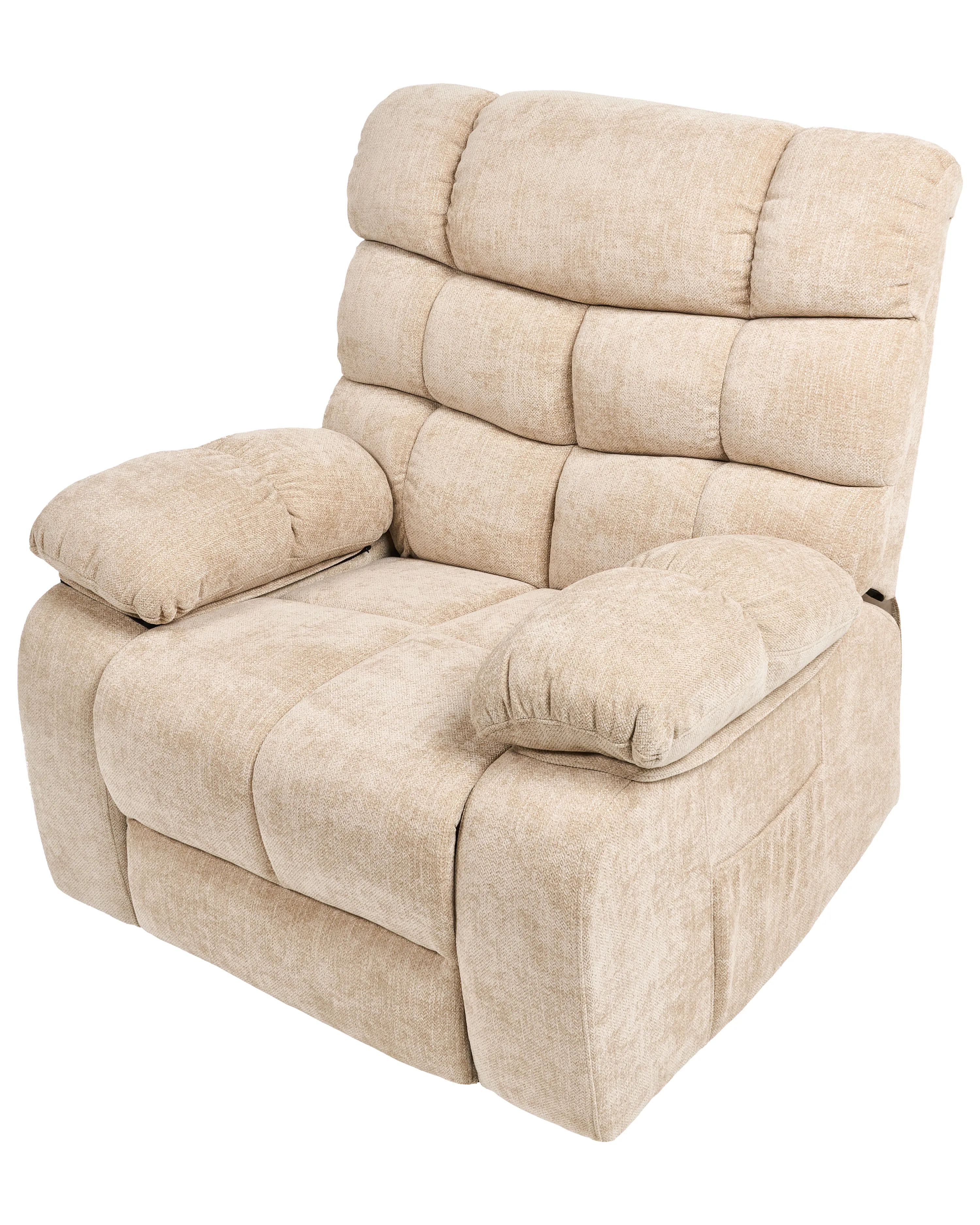 Elektrische relaxfauteuil ARES inclusief voetensteun Stof Beige