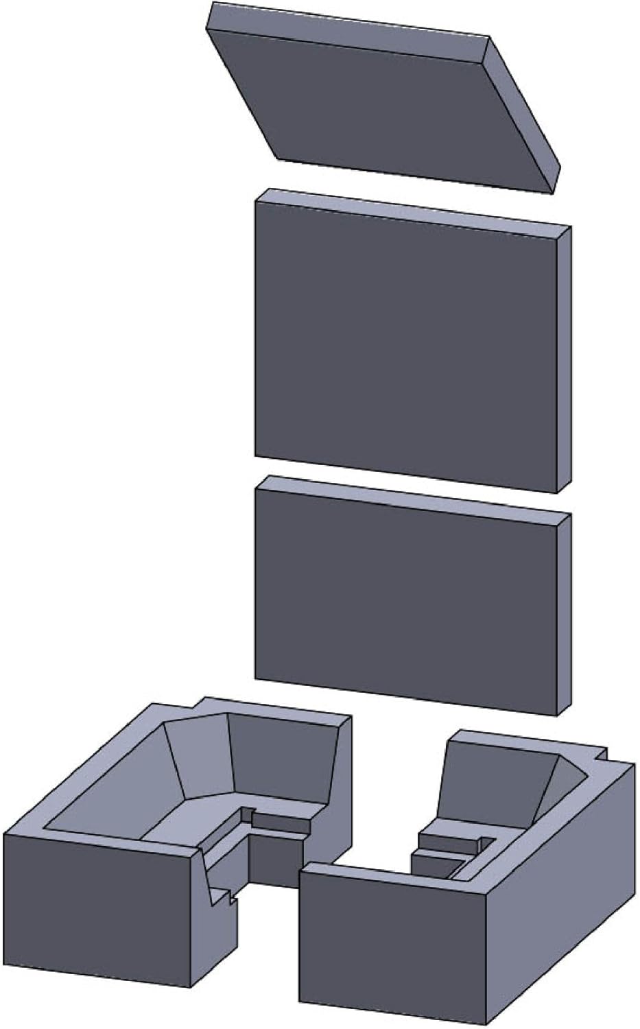Feuerraumauskleidung - Passend für Spartherm Arte U-50h** & weitere Kamin & Ofenmodelle inkl. Modellübersicht - Kaminofenauskleidung aus Vermiculite - passgenau & einfach austauschbar 5-teilig
