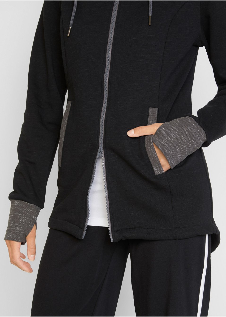 Veste sweat à capuche, manches longues