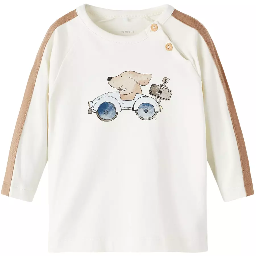 name it Langarmshirt Nbmbart Whisper White